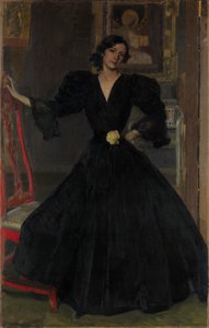 Señora de Sorolla en noir - Joaquín Sorolla