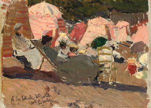 La Plage, Biarritz, 1906 - Joaquín Sorolla