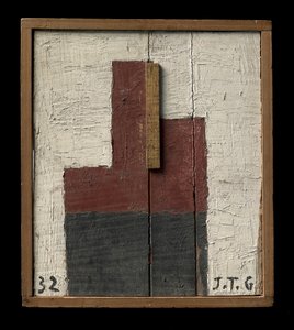 Forma en terre de sienne et noir - Joaquin Torres Garcia