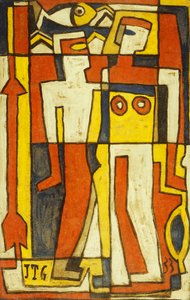 Deux figures; Dos Figuras - Joaquin Torres Garcia