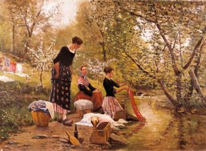 Les Lavandières - Joaquin Vayreda