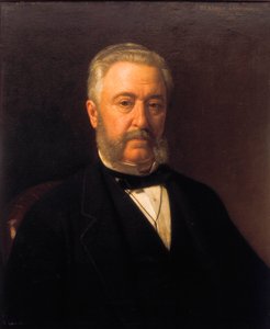 Portrait de Ramon Campoamor (1817-1901), poète romantique. Peinture de Joaquin Espalter y Rull (1809-1880). Années 1870. Athénée de Madrid. - Joaquín Espalter y Rull