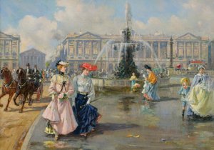 Place de la Concorde, vers 1872 - Joaquín Pallarés Allustante