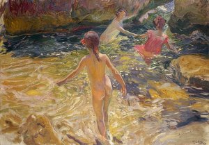 Baigneurs, Jávea - Joaquín Sorolla