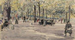Les jardins des Tuileries, Paris, vers 1925 - Job Nixon