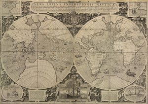 Voyage autour du monde de Drake de 1577-80, Vera Totius Expeditionis Nautica - Jodocus Hondius