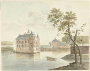 Vue sur un château inconnu - Johan Antonie Kaldenbach