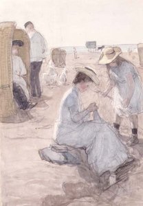 Scène de plage à Scheveningen - Johan Antonio de Jonge