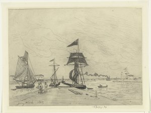 Jetée à Honfleur - Johan Barthold Jongkind