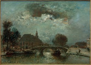 La Maison des vieilles femmes et des enfants au Spui à La Haye - Johan Barthold Jongkind