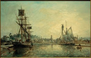Le port de Honfleur - Johan Barthold Jongkind