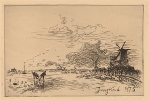 Canal de Hollande, près de Rotterdam (Hiver) - Johan Barthold Jongkind