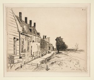 Les Maisons au Bord du Canal - Johan Barthold Jongkind