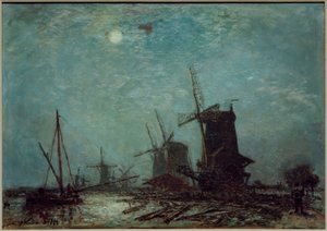 Moulins sur un canal