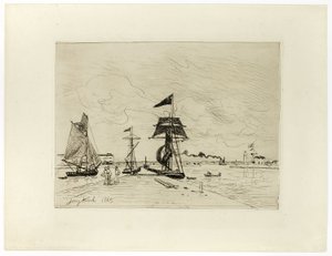 Jetée au Port de Honfleur - Johan Barthold Jongkind