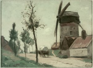 Rue avec moulin - Johan Barthold Jongkind