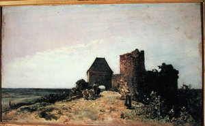 Ruines du Château de Rozemont (Nièvre), 1861