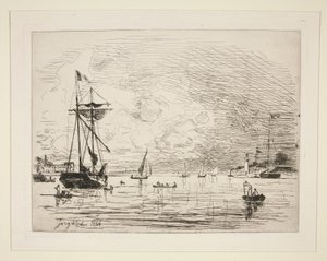 Sortie du Port de Honfleur - Johan Barthold Jongkind