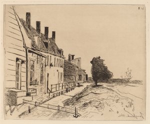 Les Maisons au bord du canal - Johan Barthold Jongkind