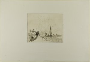 The Two Sailboats, from Cahier de six eaux-fortes, vues de Hollande - Johan Barthold Jongkind