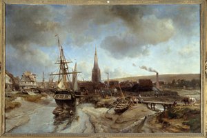 Le port de Harfleur - Johan Barthold Jongkind