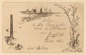 Titre du cahier de six eaux-fortes - Johan Barthold Jongkind