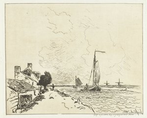 Deux voiliers - Johan Barthold Jongkind