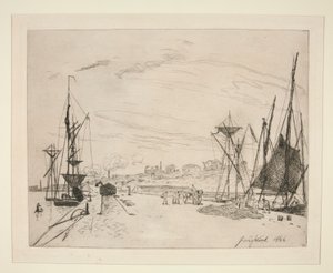 Vue du Port au Chemin de Fer à Honfleur - Johan Barthold Jongkind