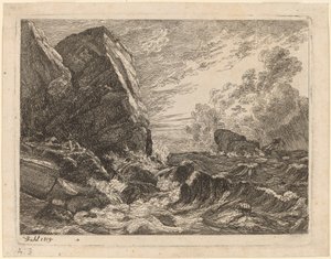 Côte norvégienne pendant une tempête - Johan Christian Dahl