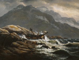 Naufrage - Johan Christian Dahl