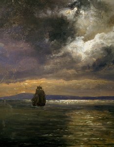 Vue de Christianiafiorden (détail) - Johan Christian Dahl