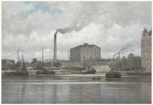 La raffinerie de sucre de la firme vom Rath à la Buitensingel, Nassaukade à Amsterdam - Johan Conrad Greive