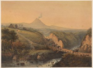 Vue des environs de Malang (Paysage dans le Malangsche, résidence Passarouan) - Johan Conrad Greive