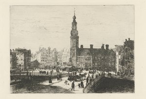 Vue sur la place de la Monnaie d