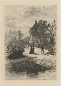 Vue de la statue de Vondel dans le Vondelpark