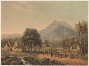 Cortège nuptial au pied du mont Salak à Java - Johan Conrad Greive