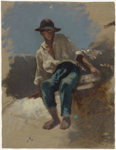 Jeune homme assis avec un chapeau de feutre - Johan Daniël Koelman
