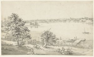 Vue sur une large étendue d