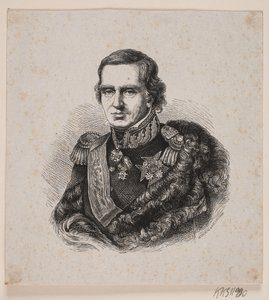 Militaire inconnu avec étoile de grand-croix suédoise - Johan Frederik Rosenstand