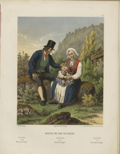 Illustration du livre Udvalgte norske Nationaldragter par auteur inconnu et publié par Chr. Tønsberg (no, [1861])