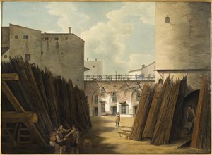 Les vieilles balances en fer à Slussen, Stockholm, c.1820-30