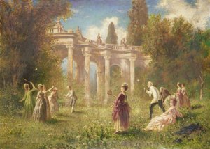 Joueurs de badminton - Johan Friedrich Hennings