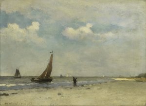 Scène de plage - Johan Hendrik Weissenbruch