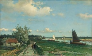 Le canal de navigation Trekvliet près de Rijswijk, connu sous le nom de 