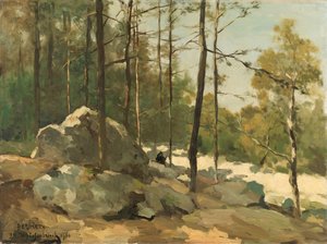 Vue boisée près de Barbizon - Johan Hendrik Weissenbruch