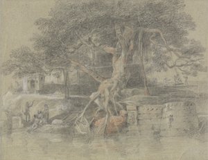 Un hindou mourant amené au fleuve Gange - Johan Joseph Zoffany