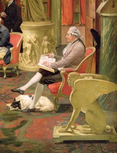 Charles Townley et ses amis dans la galerie Towneley, détail de Charles Townley (détail) - Johan Joseph Zoffany