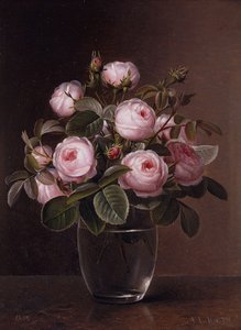 Roses dans un Vase en Verre, 1842