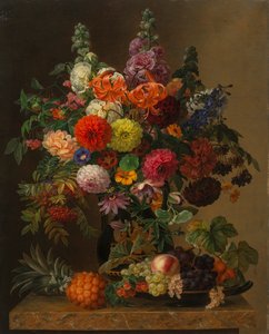 Nature morte avec fleurs et fruits, 1836