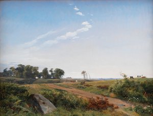 Paysage de Zélande. Paysage ouvert dans le nord de la Zélande - Johan Lundbye